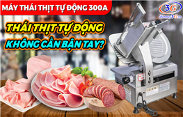 Máy Thái Thịt Tự Động 300A: Máy Cắt Thịt Chín, Se Lạnh, Thái Giò Chả,...