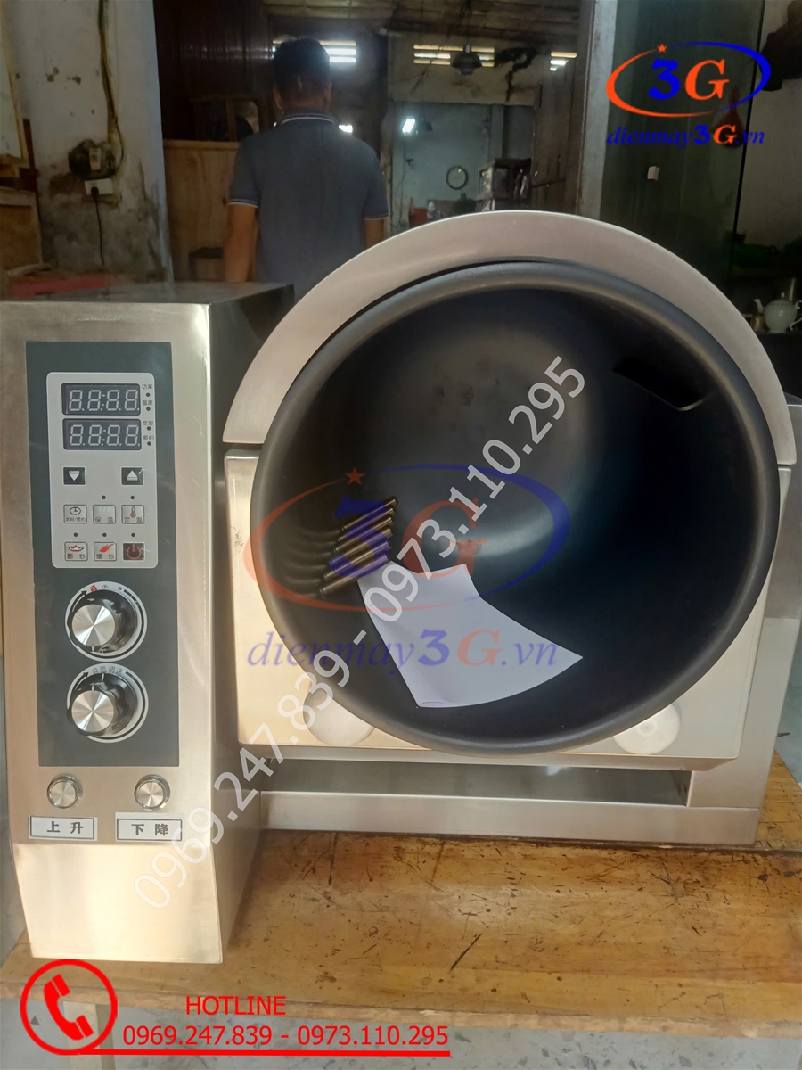 hình ảnh máy rang tự xào mì tự động new