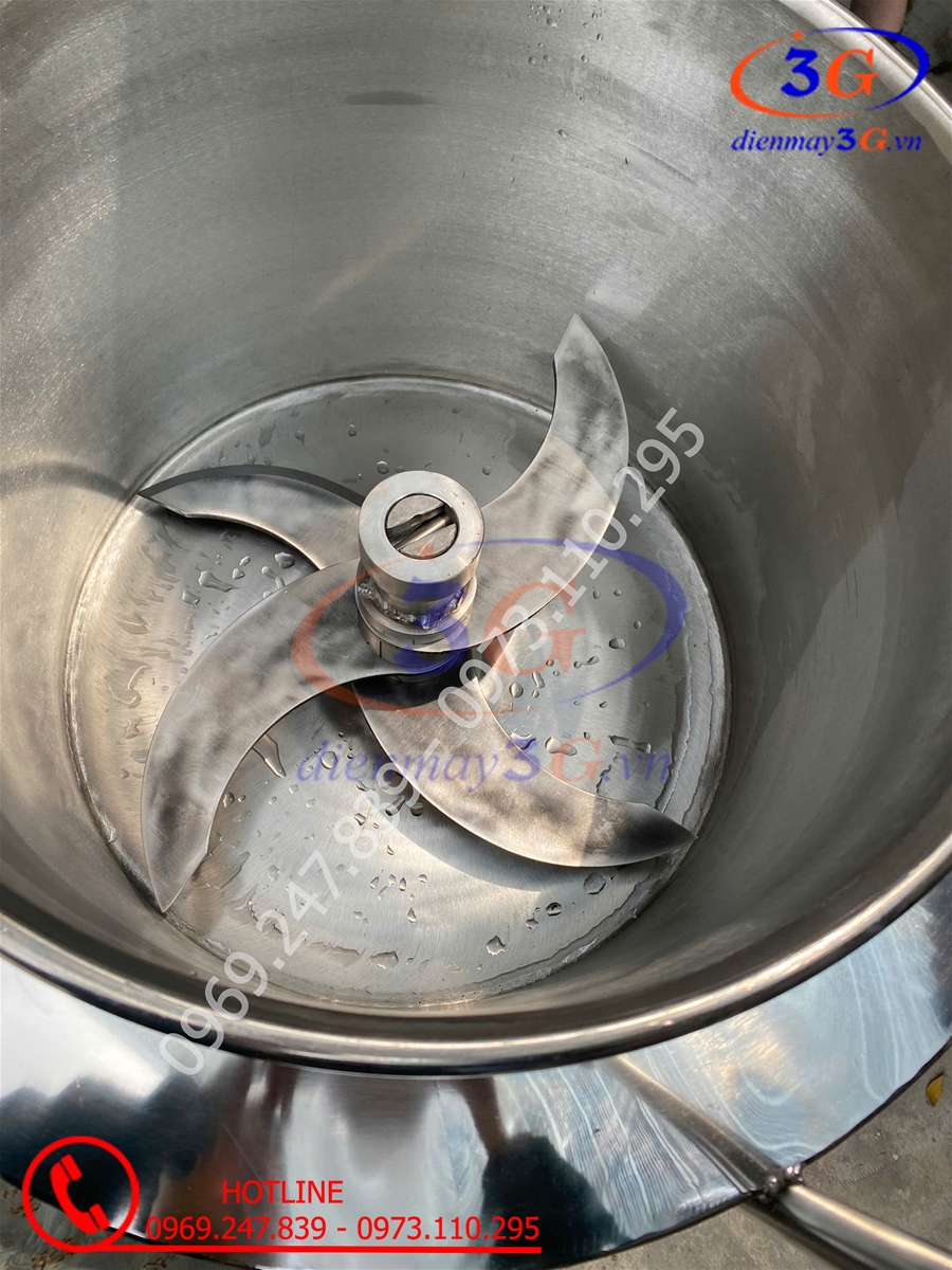 khoang và dao máy xay giò chả 30kg có biến tần